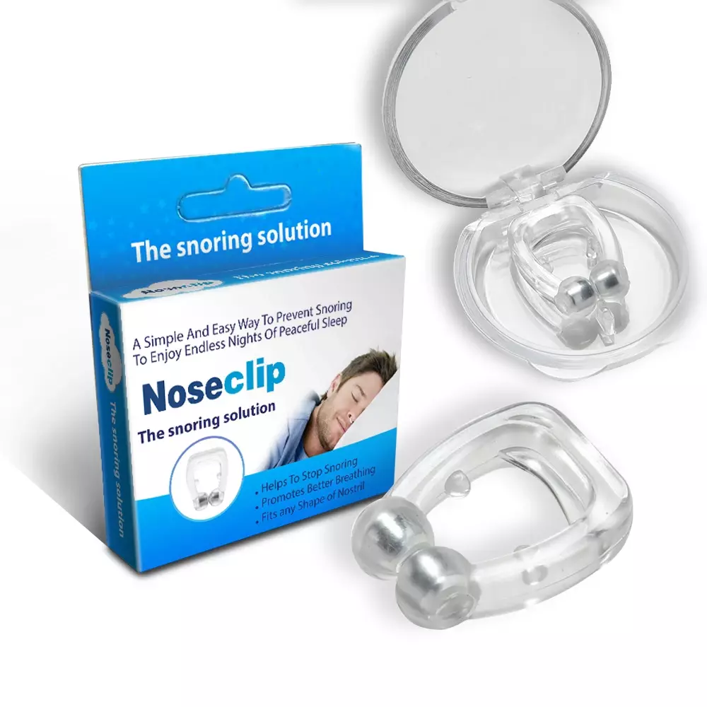 Magnetic Silicone Anti-Snoring Nasal Clip: Prevention of Intermittent Apnea and Improvement of Breathing