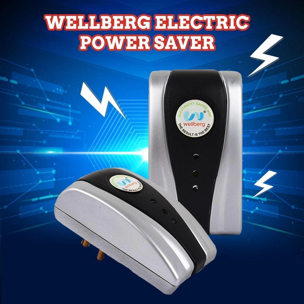 Energy Saver - PowerSaver device, electricity consumption reduction unit (EU, AU, US, CH, CA plugs)